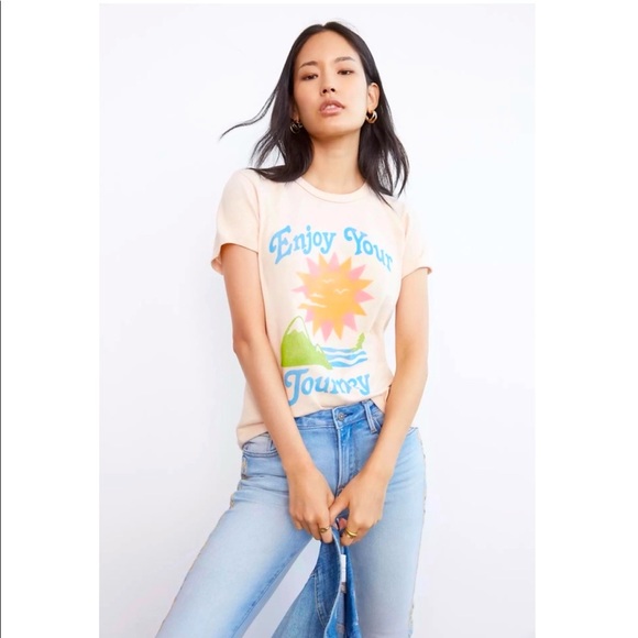 Anthropologie Enjoy Your Journey T-shirt - Picture 1 of 7